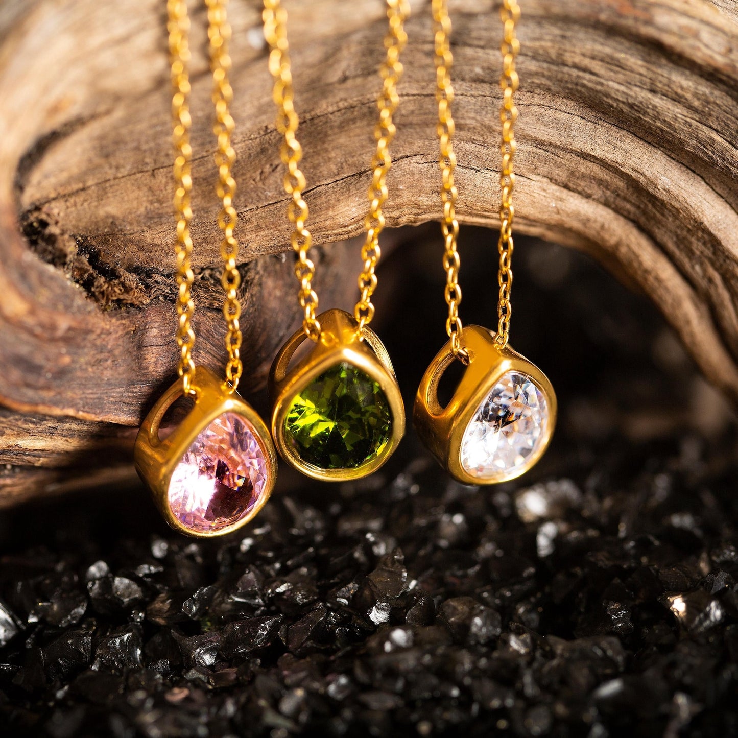 Cubic Zirconia Water Drop Pendant - White