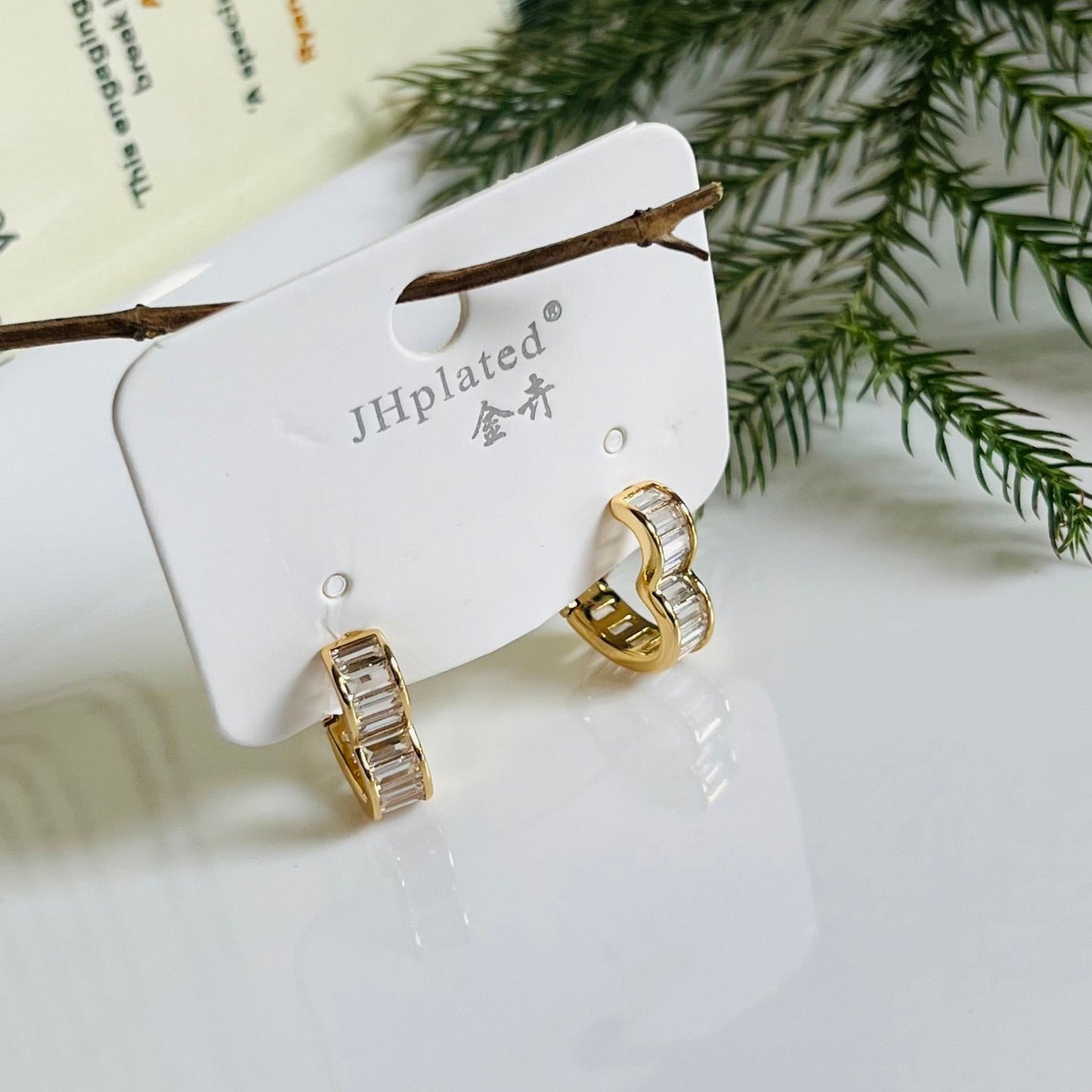 Urban Gold Heart Hoops