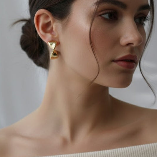 Golden Whisper Studs