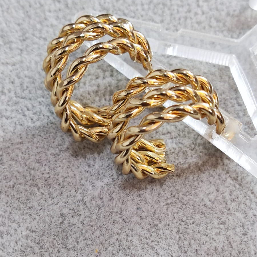 Gold Twist Hoops