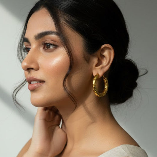 Terra Gold Glow Hoops