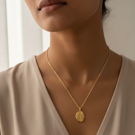 Rose Oval Pendent
